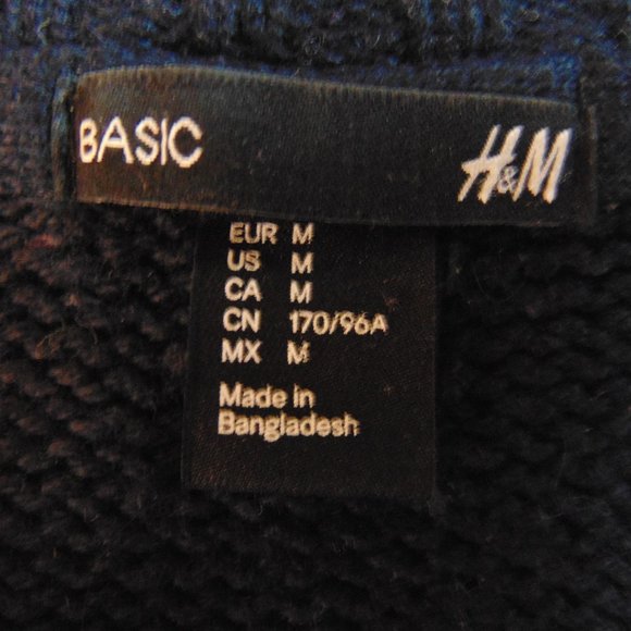 H&M Tunic Sweater Deep Navy SZ M - Picture 4 of 4